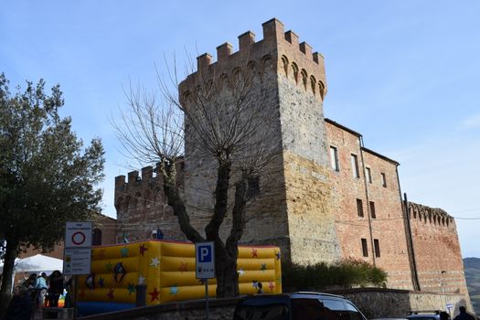 Colle Val D'Elsa - Streets in the old town of the beautiful medieval town in Tuscany (Italy) near to Siena