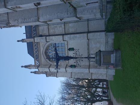 Mechelen, Flanders, Belgium - December 13, 2018: The Mechelen square and the St. Rumbold's Cathedra in the historical city center in Mechelen (Malines)