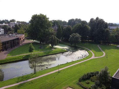 View of Ede-Wageningen, beautiful city in the Netherlands with an important university campus