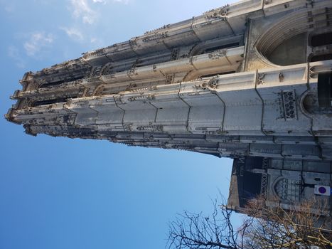 Mechelen, Flanders, Belgium - December 13, 2018: The Mechelen square and the St. Rumbold's Cathedra in the historical city center in Mechelen (Malines)