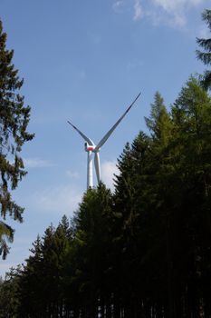 Wind turbine for energy generation in the forest