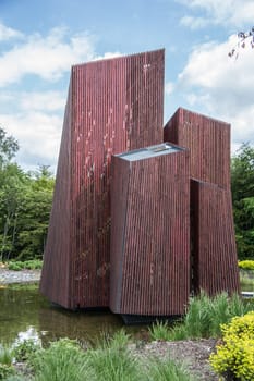 slate wooden tower in the water
