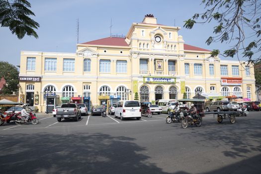 Historical Cambodia post office of Phnom Penh , Cambodia