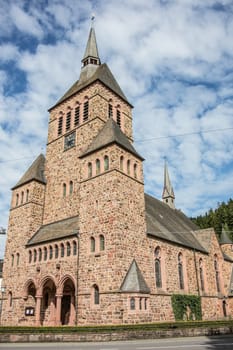 Christian natural stone church in Kirchhundem