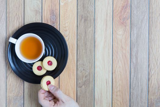 Cranberry filled cookies for tea break during a meeting.