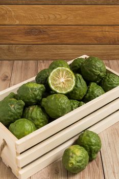 Bergamots put together in a wood box.