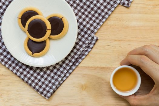 Relax with Cookies and Hot Tea for Tea Break