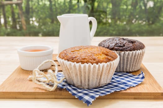 Freshly made cupcake for tea break.