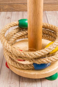 Ring toss game is a child's favorite toy.