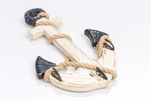 Art object made from wood isolated on white background.