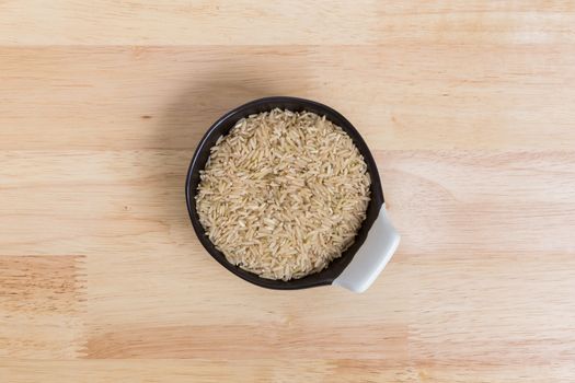 Uncooked Jasmine Brown Rice in Bowl