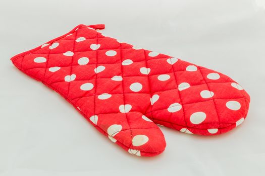 Oven mitts isolated on white background.