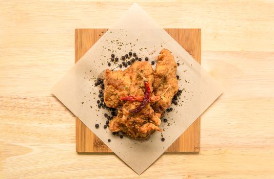 Spicy deep fried chicken great for snack break!