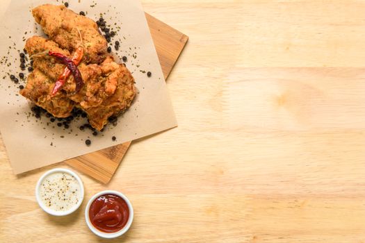 Spicy deep fried chicken great for snack break!