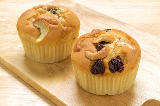 Homemade muffin for breakfast eaten with coffee or tea.