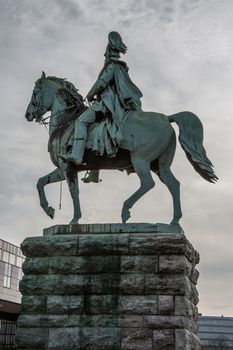 Kaiser Wilhelm statue at the bridge in Cologne