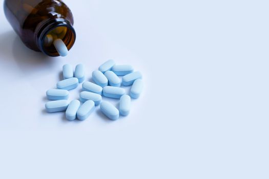 "PrEP" ( Pre-Exposure Prophylaxis). used to prevent HIV. Isolated over white