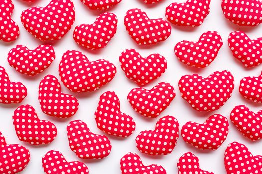Valentine's hearts on white background