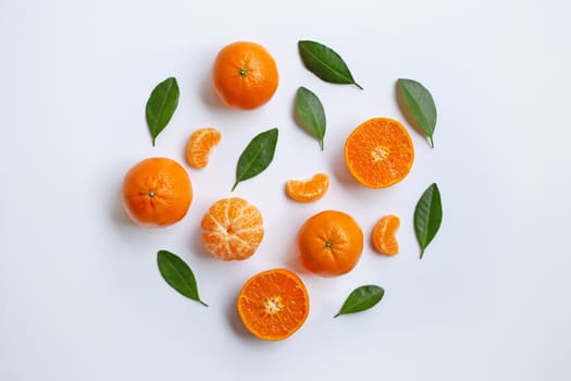 Mandarin Orange. White Background