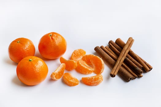 Mandarin Orange. White Background