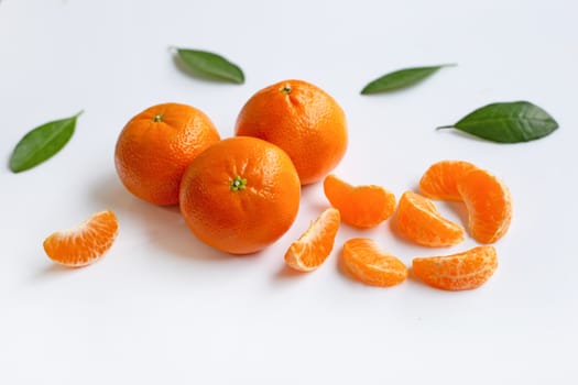 Mandarin Orange. White Background