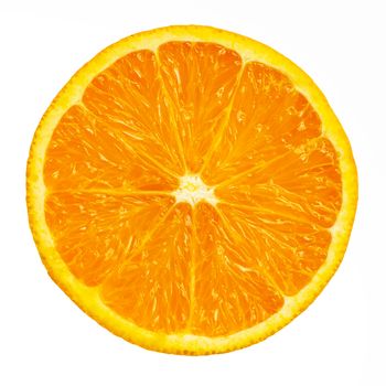 Orange slice isolated on white background.