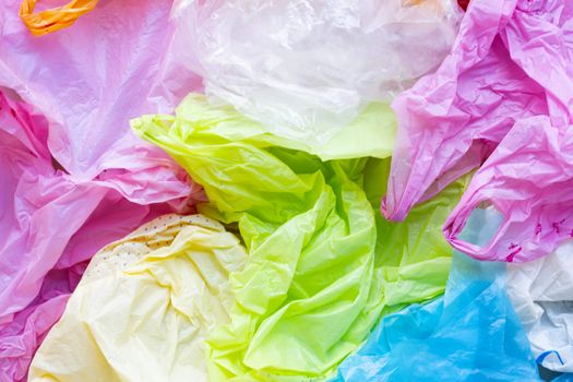Colorful plastic bags