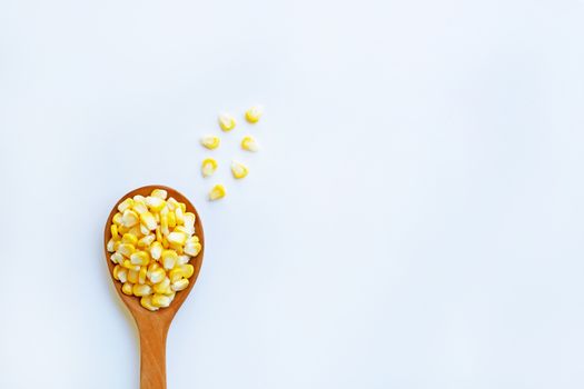 Corn on white background