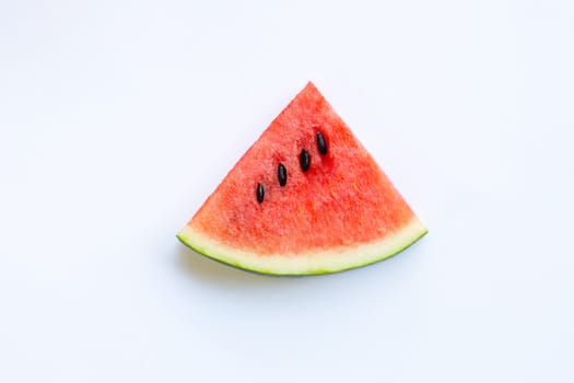 Watermelon piece on white.
