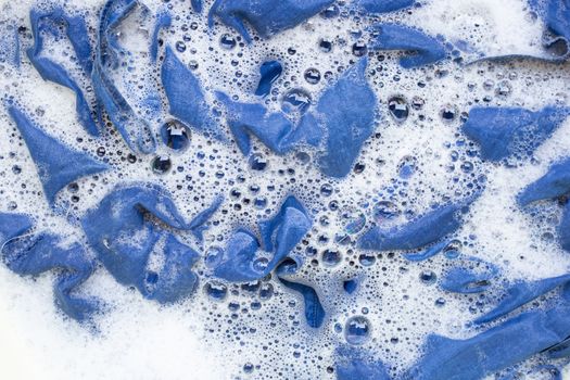 Washing Jeans shirt, soaked