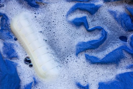 Washing Jeans shirt, soaked