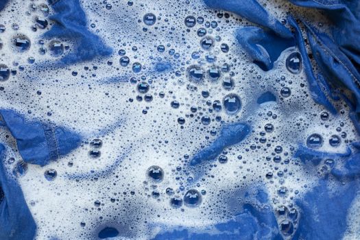 Washing Jeans shirt, soaked