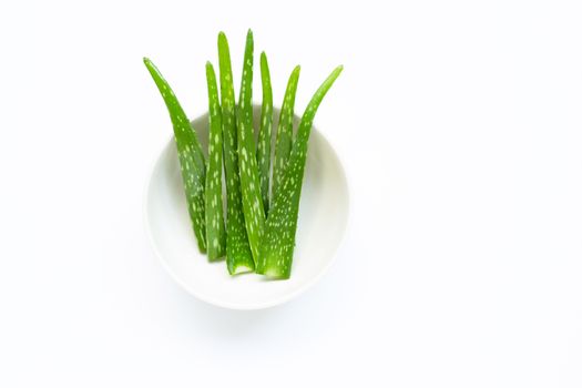 Aloe vera  on white background.