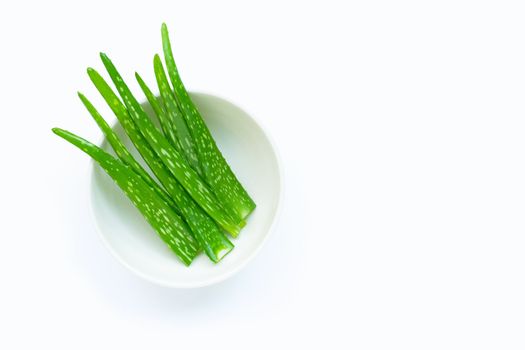 Aloe vera  on white background.