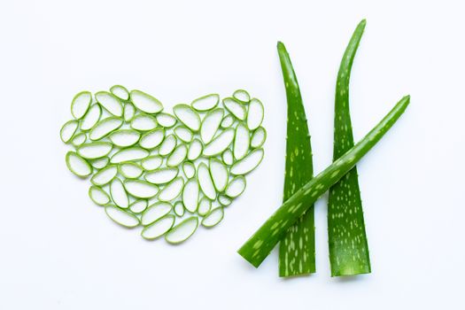 Aloe vera  on white background.