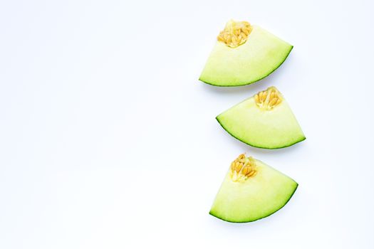 Cantaloupe melon isolated on white background