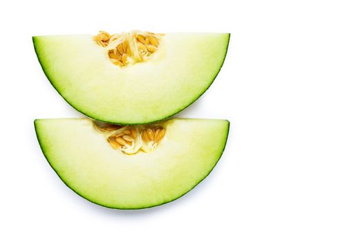 Cantaloupe melon isolated on white background