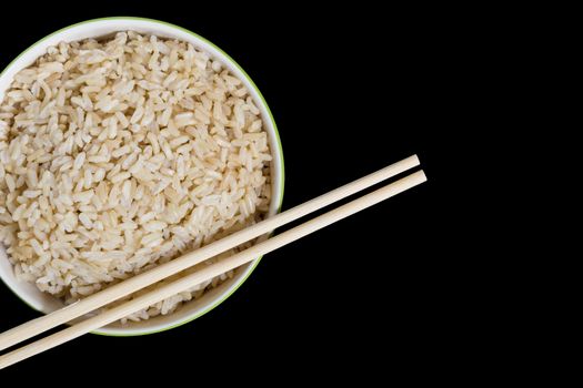 Cooked Jasmine Brown Rice in Bowl