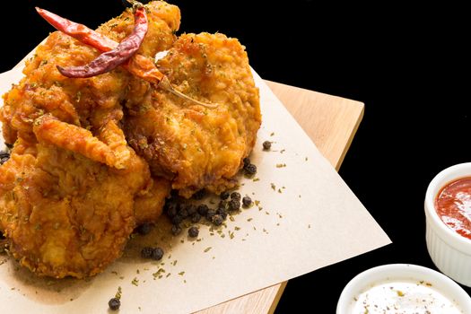 Spicy deep fried chicken great for snack break!