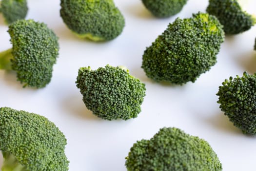 Healthy eating, Broccoli on white background. 