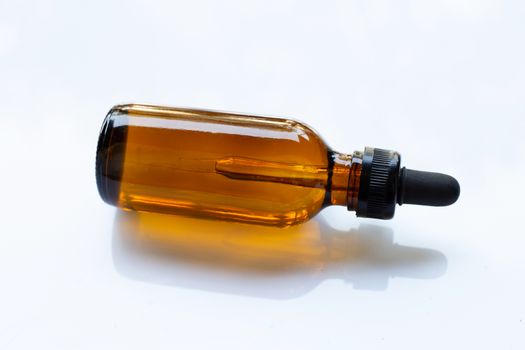 Brown Bottle Eye Dropper on white background