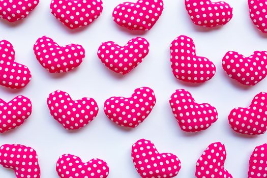 Valentine's hearts on white background