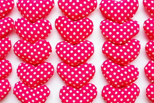 Valentine's hearts on white background