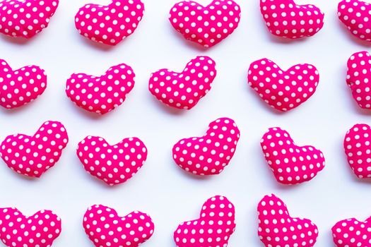 Valentine's hearts on white background
