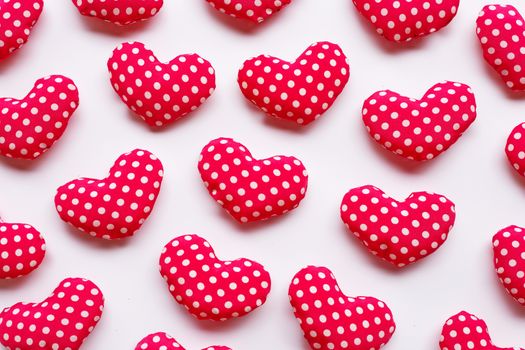 Valentine's hearts on white background
