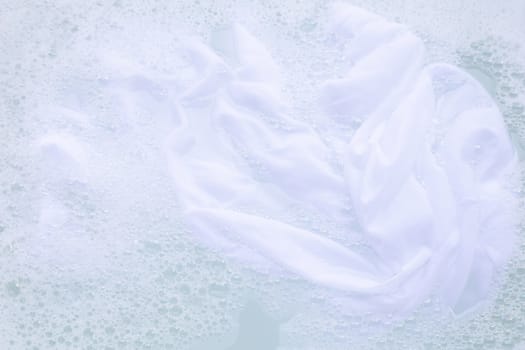 Soak a cloth before washing, white cloth