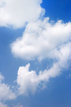 Blue sky background with cloud. Copy space