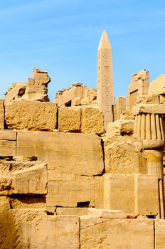 Karnak temple in Luxor, Egypt. Obelisk
