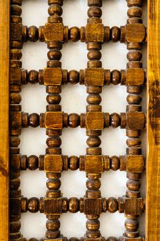 An Egyptian wooden grid detail of a decoration