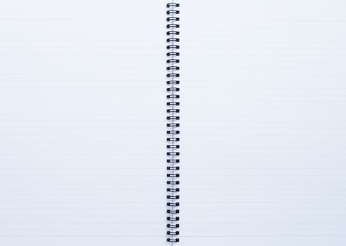 Opened notebook, Page of paper for background.